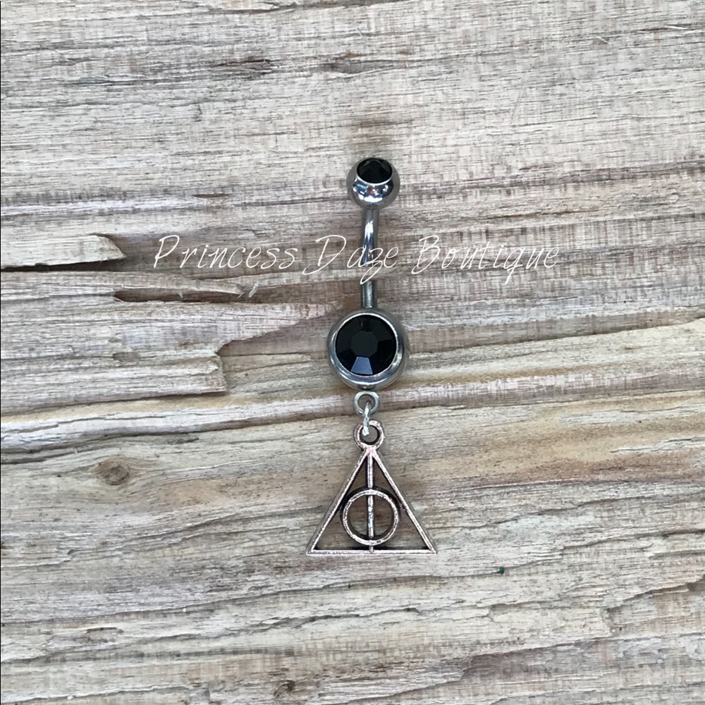Harry Potter Black Double Gem Belly‎ Button Ring
